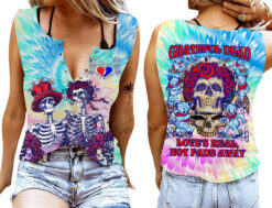 Gleammerch Grateful Dead Women's V-neck Tank Top