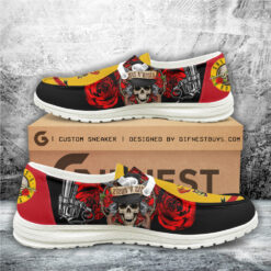 Gleammerch Guns N' Roses Personalized Hey Dude Shoes For Men And Women