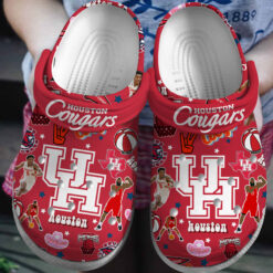 Gleammerch Houston Cougars Sport Crocs Crocband Clogs Shoes Comfortable For Men Women and Kids