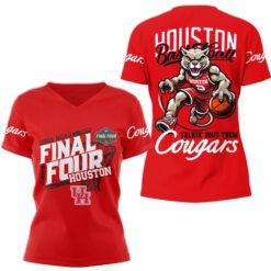 Gleammerch Houston Cougars V-neck T-Shirt Gift For Fan