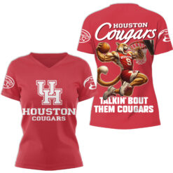 Gleammerch Houston Cougars V-neck T-Shirt Gift For Fan