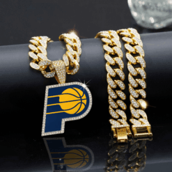 Gleammerch Indiana Pacers Necklace Bling Gifts For Fans