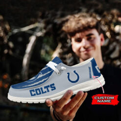 Gleammerch Indianapolis Colts Personalized Hey Dude Shoes For Men And Women
