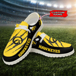 Gleammerch Iowa Hawkeyes Personalized Hey Dude Shoes For Men And Women