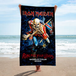 Gleammerch Iron Maiden Bath Towels for Kids and Adults