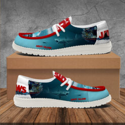 Gleammerch Jaws Personalized Hey Dude Shoes For Men And Women