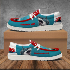 Gleammerch Jaws Personalized Hey Dude Shoes For Men And Women