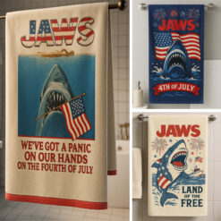 Gleammerch Jaws Bath Towels for Kids and Adults