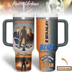 Gleammerch Keith Urban Custom Stanley Quencher 40oz Stainless Steel Tumbler With Handle