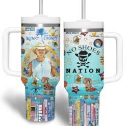 Gleammerch Kenny Chesney Custom Stanley Quencher 40oz Stainless Steel Tumbler With Handle