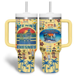Gleammerch Kenny Chesney Custom Stanley Quencher 40oz Stainless Steel Tumbler With Handle