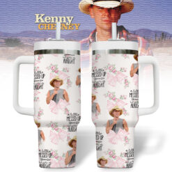 Gleammerch Kenny Chesney Custom Stanley Quencher 40oz Stainless Steel Tumbler With Handle