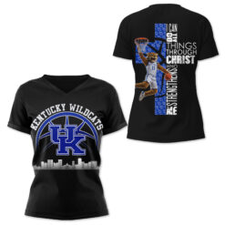 Gleammerch Kentucky Wildcats V-neck T-Shirt Gift For Fan