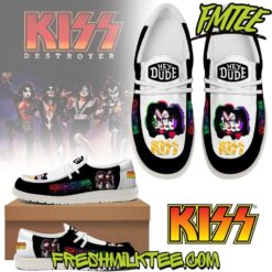 Gleammerch Kiss Personalized Personalized Hey Dude Shoes For Men And Women