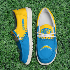 Gleammerch Los Angeles Chargers Personalized Hey Dude Shoes For Men And Women