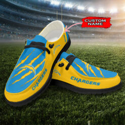 Gleammerch Los Angeles Chargers Personalized Hey Dude Shoes For Men And Women