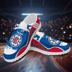 Gleammerch Los Angeles Clipperss Personalized Hey Dude Shoes For Men And Women