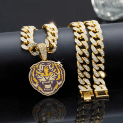 Gleammerch LSU Tigers Necklace Bling Gifts For Fans