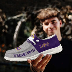 Gleammerch LSU Tigers Personalized Hey Dude Shoes For Men And Women