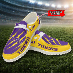 Gleammerch LSU Tigers Personalized Hey Dude Shoes For Men And Women