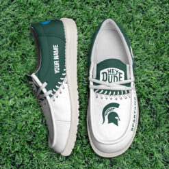 Gleammerch Michigan State Spartans Personalized Hey Dude Shoes For Men And Women