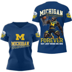 Gleammerch Michigan Wolverines V-neck T-Shirt Gift For Fan