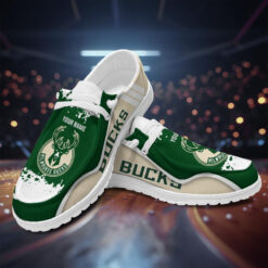 Gleammerch Milwaukee Buckss Personalized Hey Dude Shoes For Men And Women