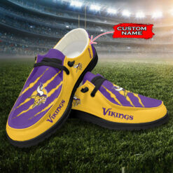 Gleammerch Minnesota Vikings Personalized Hey Dude Shoes For Men And Women