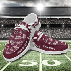 Gleammerch Mississippi State Bulldogs Personalized Hey Dude Shoes For Men And Women