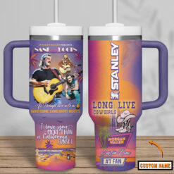 Gleammerch Morgan Wallen Custom Stanley Quencher 40oz Stainless Steel Tumbler With Handle