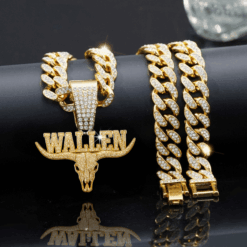 Gleammerch Morgan Wallen Necklace Bling Gifts For Fans