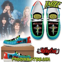 Gleammerch Motley Crue Personalized Personalized Hey Dude Shoes For Men And Women
