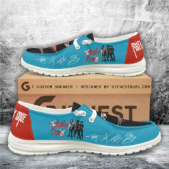 Gleammerch Mötley Crüe Personalized Hey Dude Shoes For Men And Women