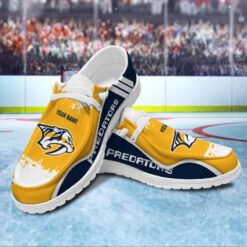 Gleammerch Nashville Predators Personalized Hey Dude Shoes For Men And Women