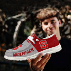 Gleammerch NC State Wolfpack Personalized Hey Dude Shoes For Men And Women
