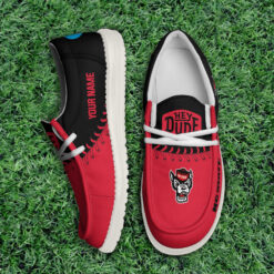 Gleammerch NC State Wolfpack Personalized Hey Dude Shoes For Men And Women