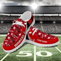 Gleammerch Nebraska Cornhuskers Personalized Hey Dude Shoes For Men And Women