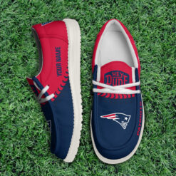 Gleammerch New England Patriots Personalized Hey Dude Shoes For Men And Women