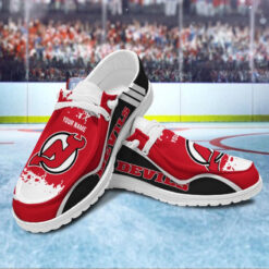 Gleammerch New Jersey Devils Personalized Hey Dude Shoes For Men And Women