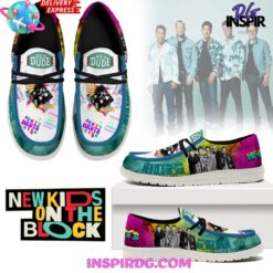 Gleammerch New Kids On The Block Personalized Personalized Hey Dude Shoes For Men And Women