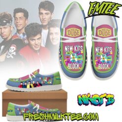 Gleammerch New Kids on the Block Personalized Personalized Hey Dude Shoes For Men And Women