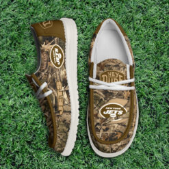 Gleammerch New York Jets Personalized Hey Dude Shoes For Men And Women