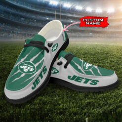 Gleammerch New York Jets Personalized Hey Dude Shoes For Men And Women