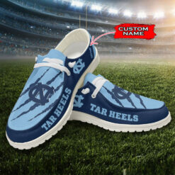 Gleammerch North Carolina Tar Heels Personalized Hey Dude Shoes For Men And Women