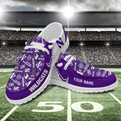 Gleammerch Northwestern Wildcats Personalized Hey Dude Shoes For Men And Women