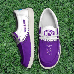 Gleammerch Northwestern Wildcats Personalized Hey Dude Shoes For Men And Women