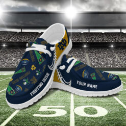 Gleammerch Notre Dame Fighting Irish Personalized Hey Dude Shoes For Men And Women