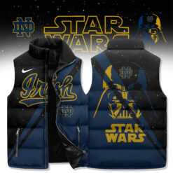 Gleammerch Notre Dame Fighting Irish Sleeveless Puffer Jacket Gift For Fan