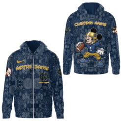 Gleammerch Notre Dame Fighting Irish Zip Hoodie Gift For Fan