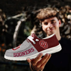 Gleammerch Oklahoma Sooners Personalized Hey Dude Shoes For Men And Women